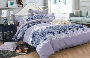 Luxton Presley Violet Quilt Cover Set in Queen/ King Size