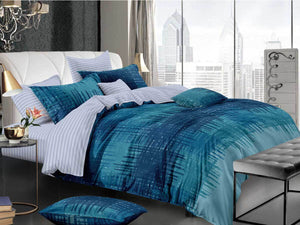 Luxton Byron Turquoise Quilt Cover Set in Queen/ King Size