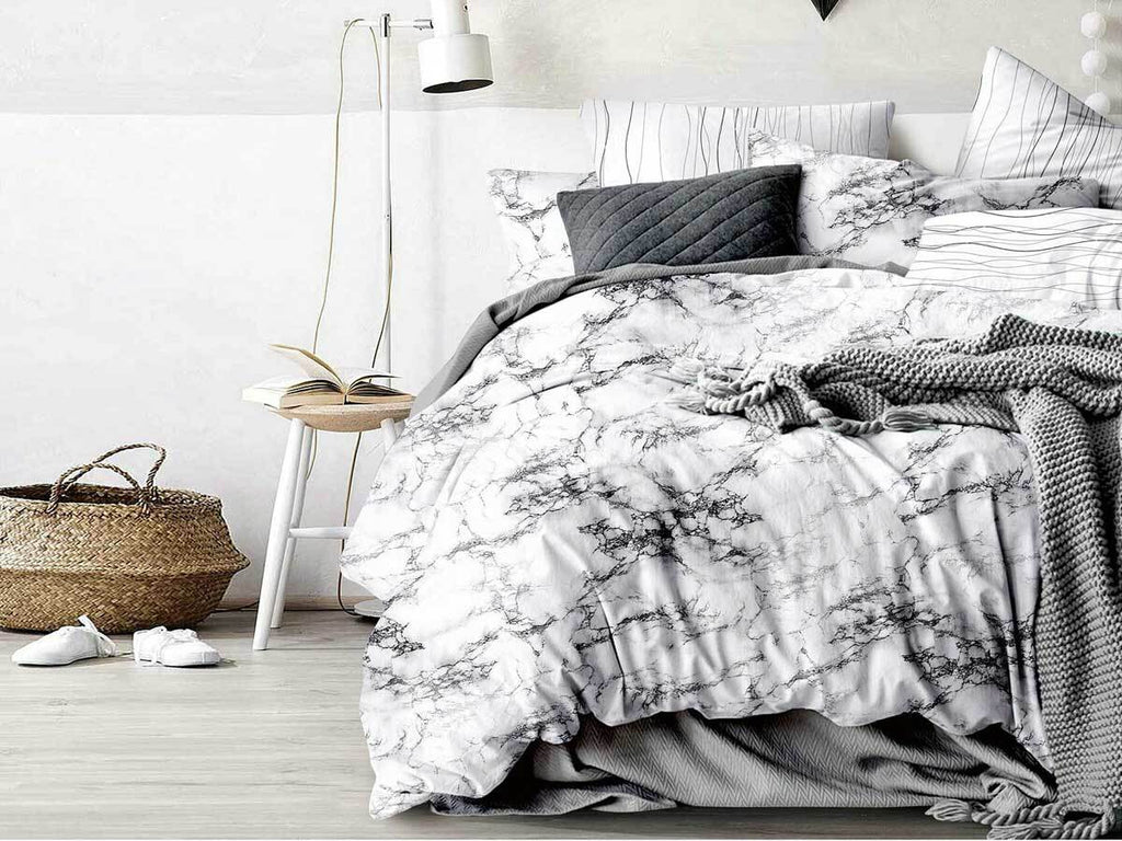 Luxton Marble Quilt Cover Set in Queen/ King Size