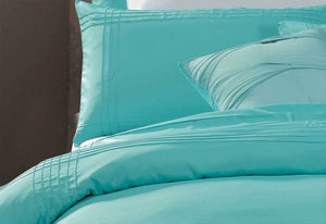 Aqua Turquoise  Valenza Quilt Cover Set in King / Queen Size