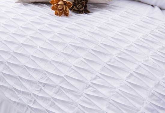 King / Queen size Sally White Quilt / Doona Cover Set by Luxton