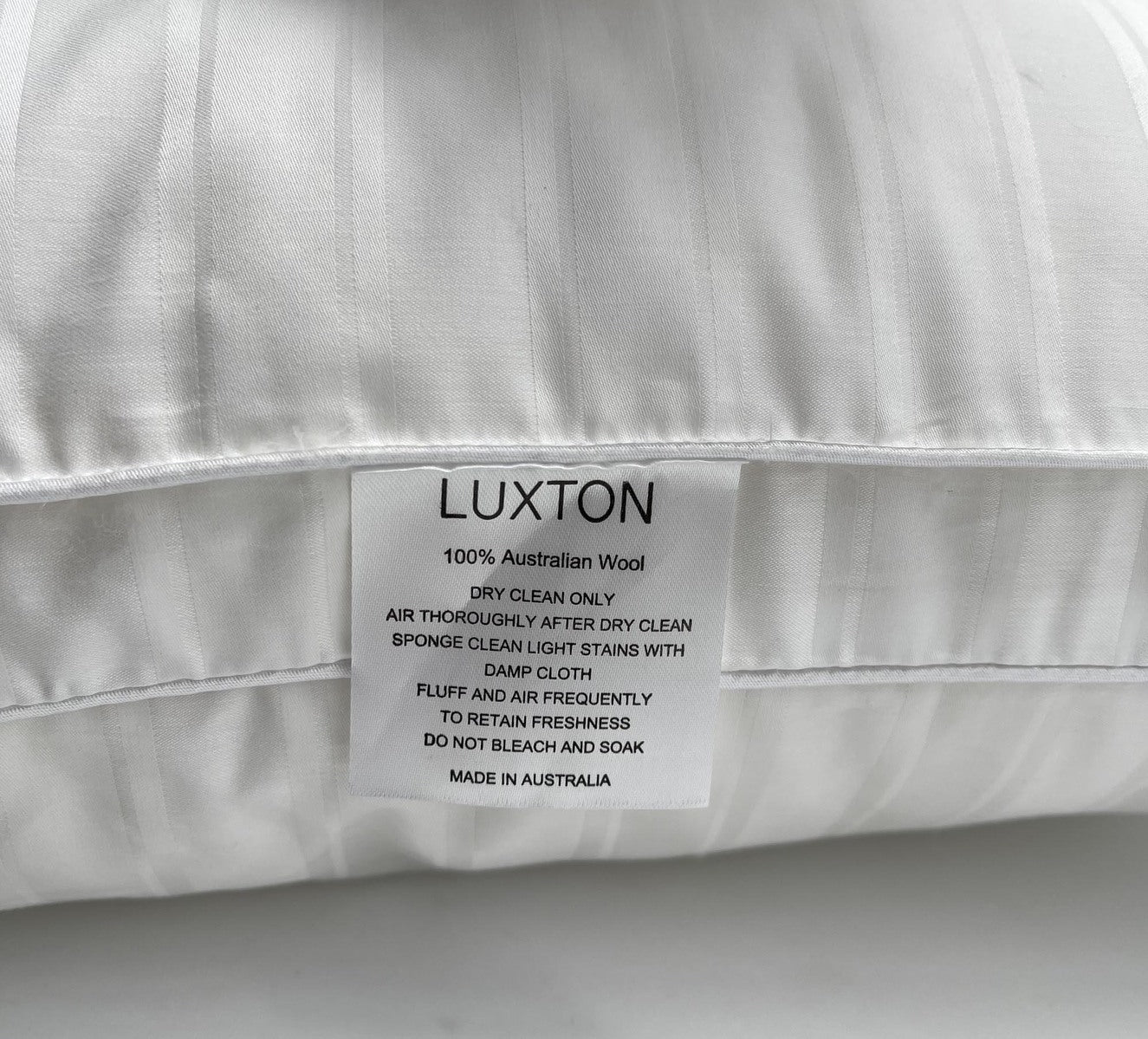 Luxton 100% Wool Pillow Made in Australia (Single Pack)