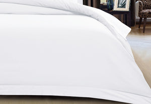500TC Cotton Sateen White Quilt Cover Set