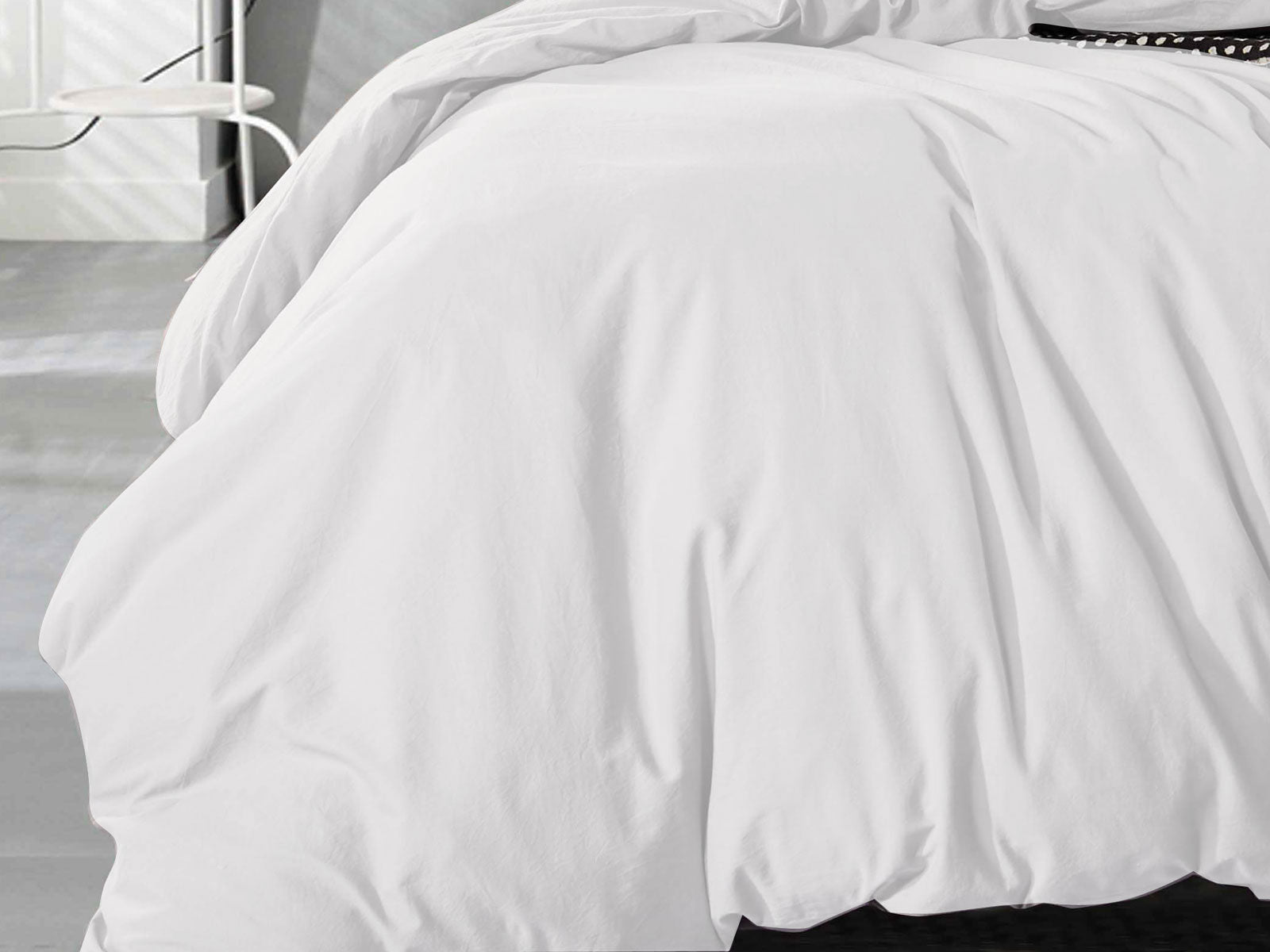 Vintage Washed Pure Cotton Quilt Cover Set (White Color)
