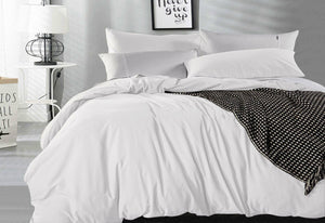 Luxton Pure Cotton White Vintage Washed Quilt Cover Set