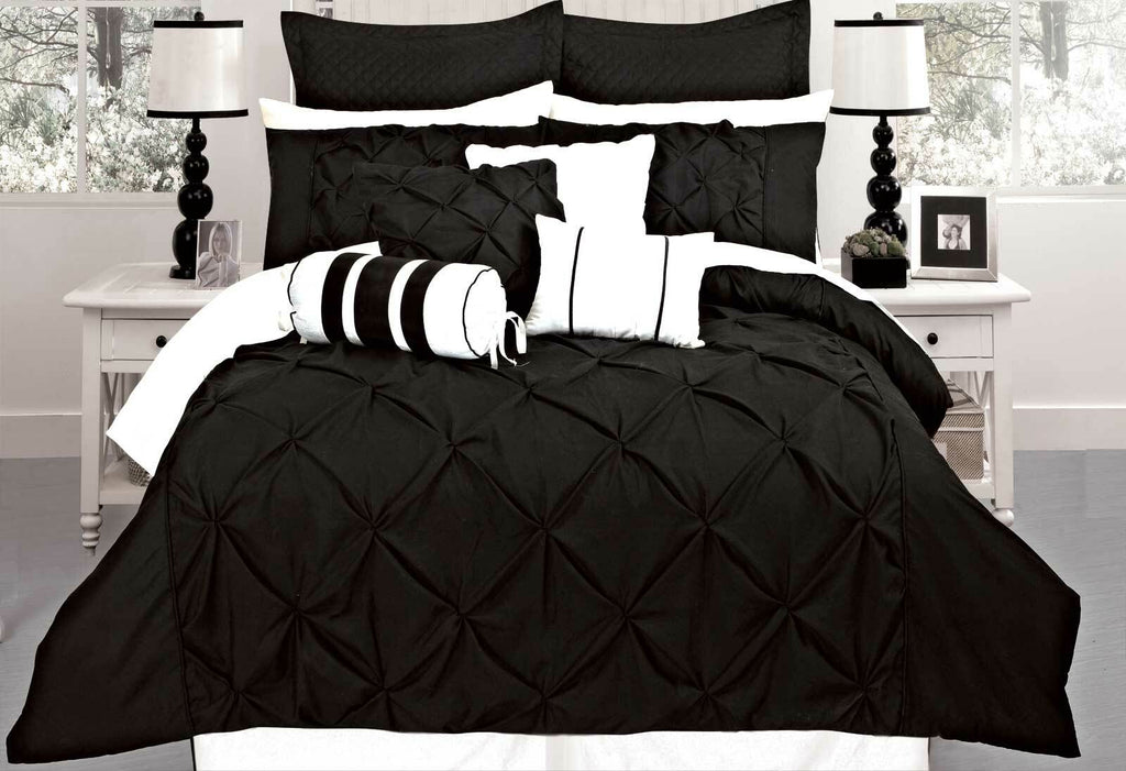 Fantine Black Quilt Cover Set