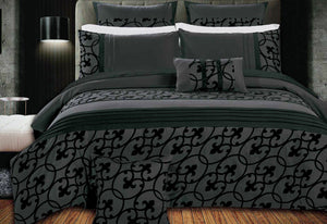 Dursley Grey and Black Quilt Cover Set