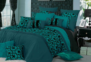 Lyde Teal Quilt Cover Set