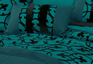 Lyde Teal Quilt Cover Set