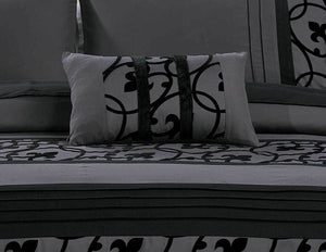 Dursley Grey and Black Quilt Cover Set