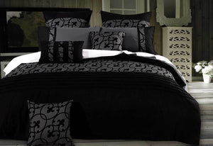 Lyde Charcoal Quilt Cover Set