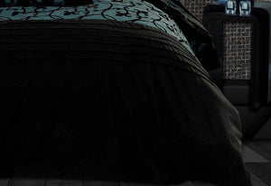 Lyde Black Teal Quilt Cover Set