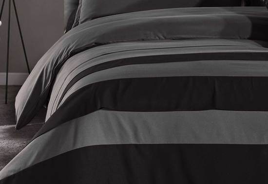 Iena Grey Black striped Quilt Cover Set