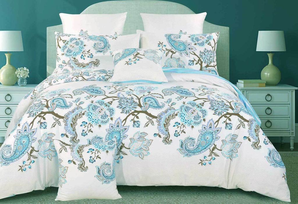 Ricoco Bardi 100% Cotton Quilt Cover Set in King or Queen Size