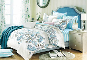 Ricoco Bardi 100% Cotton Quilt Cover Set in King or Queen Size