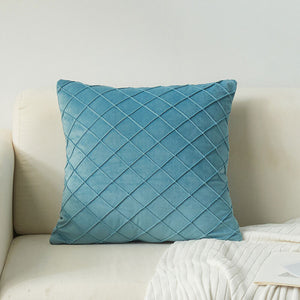 Luxton Velvet Diamond Pleated Cushion Cover