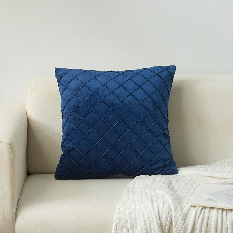 Luxton Velvet Diamond Pleated Cushion Cover