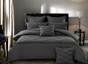 Alden Grey Quilt Cover Set