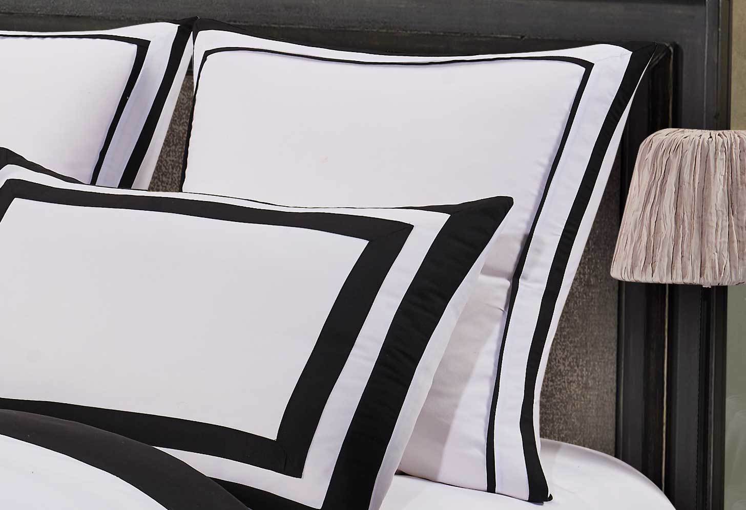 Macey Quilt Cover Set Black and White Duvet Cover Set