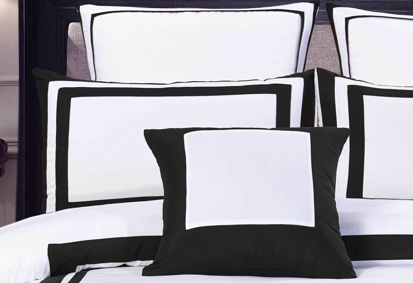 Macey Quilt Cover Set Black and White Duvet Cover Set