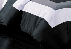 Amore Black Grey White Quilt Cover Set by Luxton