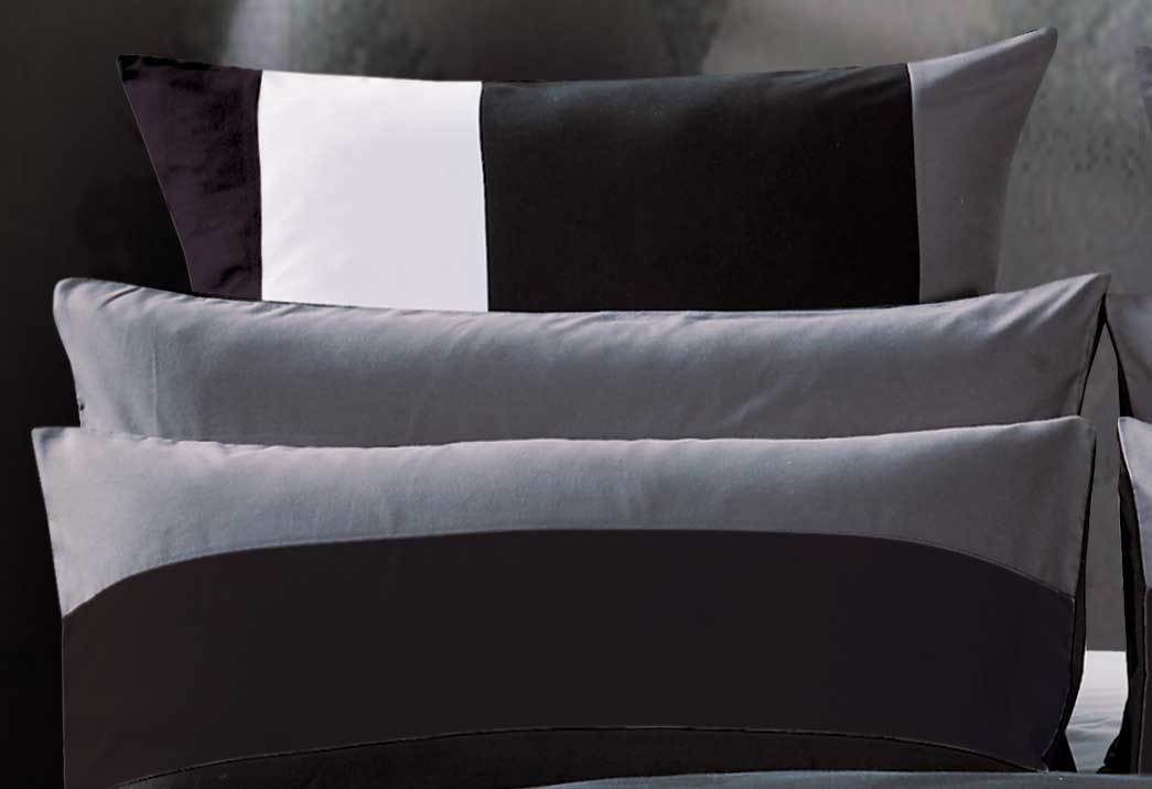 Amore Black Grey White Quilt Cover Set by Luxton
