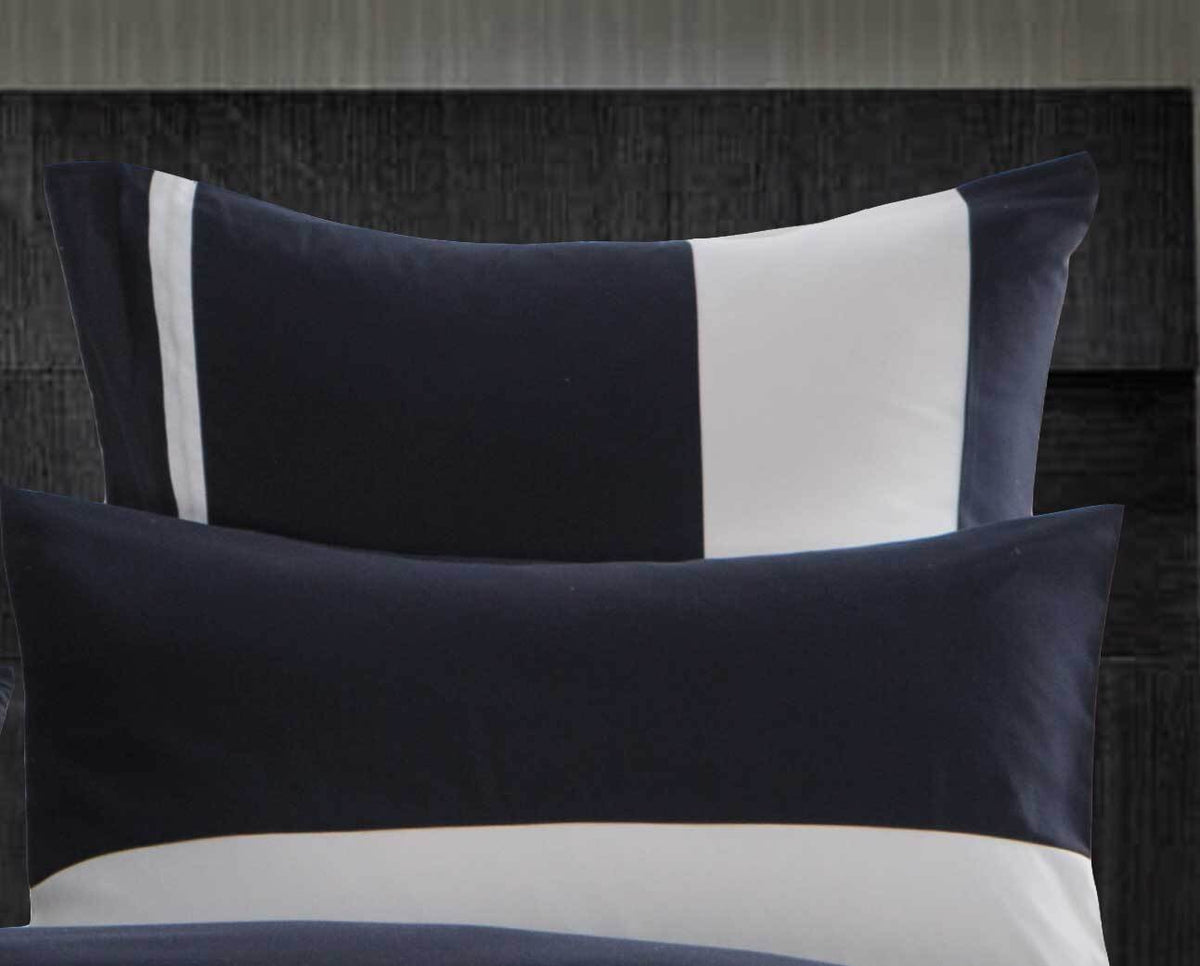 Gabii Navy Blue Quilt Cover Set by Luxton Luxton Linen