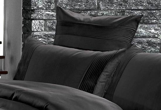 Queen / KING / SUPER KING Florence black Quilt Cover Set / pleat pintuck doona Cover Set