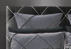 Abel Grey Pintuck Quilt Cover Set