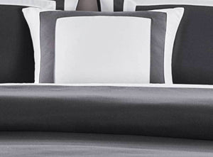 Bailey Quilt Cover Set /Grey & White Duvet Cover Set