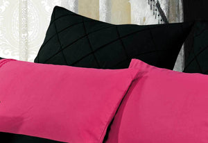 Luxton Falcone Hot Pink Diamond Pintuck Quilt Cover Set